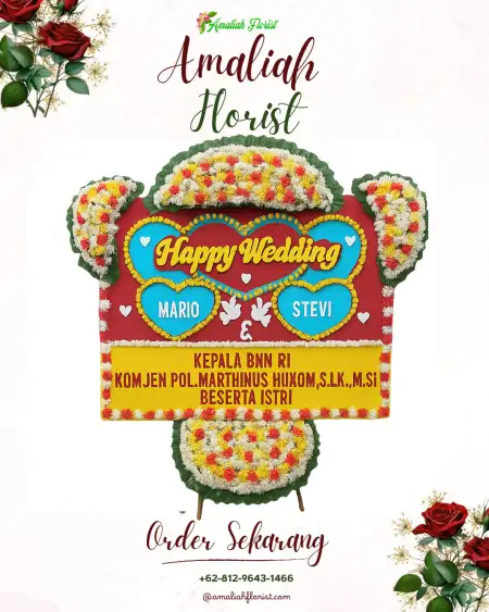 Papan Bunga Pernikahan Jeunieb